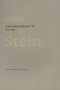 Correspondance II d'Edith Stein