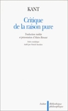 Critique de la raison pure - Aubier - 01/11/1998