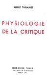 Physiologie de la critique - Librairie Nizet - 11/10/2005