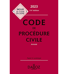Code de procédure civile 2023 114ed