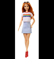 Barbie Fashionistas poupée mannequin #122 rousse avec tee-shirt