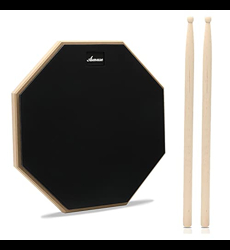 Asmuse Drum Pad 12 Pouces Silencieux Practice Pad de percussion Pad Batterie  les Prix d'Occasion ou Neuf