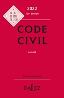 Code civil 2022, annoté. 121e éd.