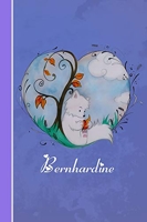 Bernhardine - Cahier personnalisé | Fox avec coeur | Couverture souple | 120 pages | vide | Notebook | Journal intime | Scrapbook | idée cadeau