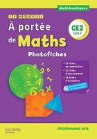 Le Nouvel A portée de maths CE2 - Photofiches + CD - Edition 2019