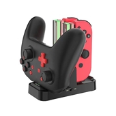 EXTSUD 6 en 1 Chargeur pour Nintendo Switch Manette Pro et Joy-Con Station  de Charge Dock avec 4 Slots, Câble USB Type C et Indicateur de Charge LED