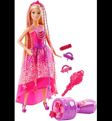 Barbie Dreamtopia Licorne rose Lumières Magiques crinière arc-en-ciel, sons  et lumières et poupée princesse