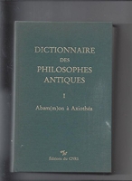 Dictionnaire des philosophes antiques t1 - Abam on a axiothea