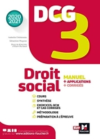Dcg 3 - Droit social - Manuel et applications - Millésime 2020-2021