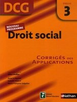 Droit social Epreuve 3 - DCG - Corrigés des applications