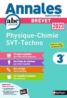 Annales Brevet 2023- Physique Chimie - SVT - Techno - Corrigé - Physique-Chimie - SVT - Technologie 3e - Sujets et corrigés + fiches de révisions