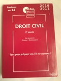 DROIT CIVIL 2e année, Les obligations - Contrat - responsabilité, CD ROM (PC) DALLOZ ETUDES, 2010/2011, Etudiants en L2