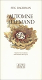 Automne allemand - Traduit Du Suedois - Actes Sud - 04/01/1999