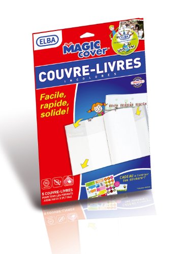 OXFORD Lot de 10 Feuilles Couvre-livres Magic Cover A4 PVC Lisse