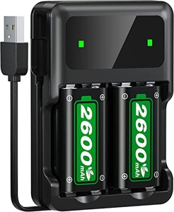 Batterie pour manette Xbox One/Xbox Series X, S, batterie rechargeable pour  Xbox avec 4 x 1200 mAh pour Xbox Series
