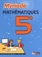 Maths 5e myriade manuel petit format 2010 - Livre de l'élève petit format, Edition 2010