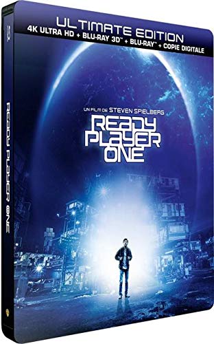 Ready Player One - Edition limitée Steelbook - Blu-ray 4K HDR + Blu-Ray 3D + Blu-ray + Digital copy