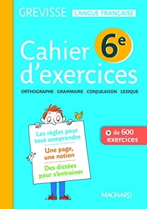 Cahier Grevisse - Français - 6e - Edition 2018 d'Ariane Carrère