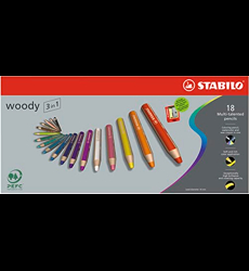 Crayons couleur Stabilo Woody 3 en 1 plus taille crayons