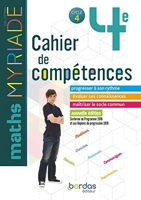 Myriade - Cahier de compétences - Mathématiques 4e - Edition 2019