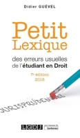 Petit Lexique Des Erreurs Usuelles De L'étudiant En Droit - 7eme Edition