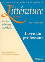 Littérature, tome 2. XIXe et XXe siècle - Bordas - 15/07/1997