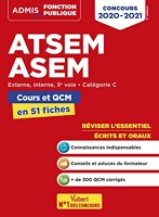 ATSEM - ASEM - Catégorie C - Cours et QCM en 51 fiches - Externe, interne, 3e voie - 2020-2021