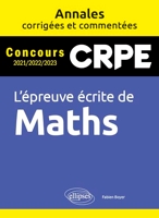 L'épreuve écrite de Maths - Concours CRPE 2021/2022/2023