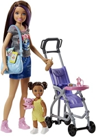 Barbie Fashionistas dressing rose à la taille de la poupée, transportable  et fourni avec plus de 15 accessoires, jouet pour enfant, DMT57 :  : Jeux et Jouets