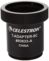 Celestron 93633-A Adaptateur en T avec SCT 5, 6, 8 avec 9,25, 11, 14 (noir)