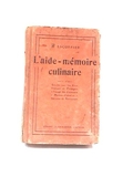 L'aide-Memoire Culinaire - Ernest Flammarion