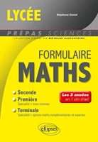 Formulaire Lycée Mathématiques
