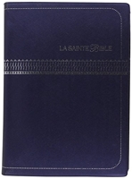 La Sainte Bible - Bible Segons 1910 (Couverture Vinyle Bleu Marine Embossage Argent)