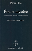 Etre Et Mystere La Philosophie De Hans Usr Von Balthasar