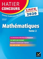 Mathématiques Tome 2 - CRPE 2020 - Epreuve écrite d'admissibilité