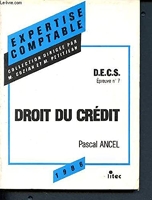 Droit du crédit - DECS, épreuve n 7 (Expertise comptable)