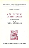 Méditations cartésiennes - Introduction à la phénoménologie - Vrin - 01/01/1986