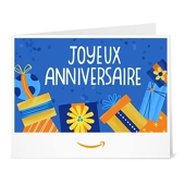 Carte cadeau Amazon.fr - Imprimer - Joyeux anniversaire - Cadeaux
