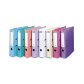 Exacompta - Réf. 53084E - Carton de 10 Classeurs à levier A4 Prem'Touch - Dos de 70 mm - Mécanique 75 mm - Dimensions extérieures - 32 x 29 x 7 cm - Format à classer A4 - 6 couleurs pastels assorties