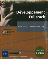 Développement Fullstack - Coffret de 3 livres - HTML5, CSS3, C#8 et ASP.Net Core