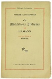 Les Méditations bibliques de Hamann. Avec une étude de Hegel.