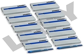 Lamy t10 lot de 50 cartouches d'encre-bleu (10 x 5 cartouches d'encre pour stylo plume