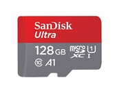 SanDisk Carte Mémoire MicroSDXC Ultra 128 Go + Adaptateur SD, Vitesse de Lecture Allant Jusqu'à 100MB/S, Classe 10, U1, Homologuée A1