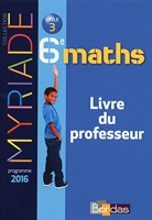 Myriade Mathématiques 6e 2016 Livre du professeur