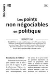 Discours n°13 - Les points non négociables en politique