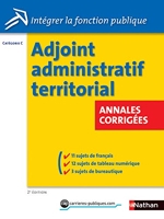 Adjoint administratif territorial - Annales corrigées Intégrer la fonction publique