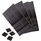 WINTEX 112 Plaquettes magnétique adhésives 20 mm x 20 mm x 2 mm, autoadhésives, Forte adhérence, en Noir