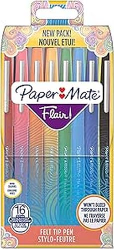 PAPERMATE Blister de 6 stylos feutres Flair. Coloris Pastel