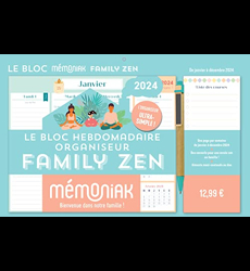 Le Bloc hebdomadaire organiseur familial - Mémoniak - 2024