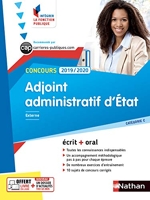 Concours Adjoint administratif d'État - Ecrit + Oral - Catégorie C - Concours 2019/2020